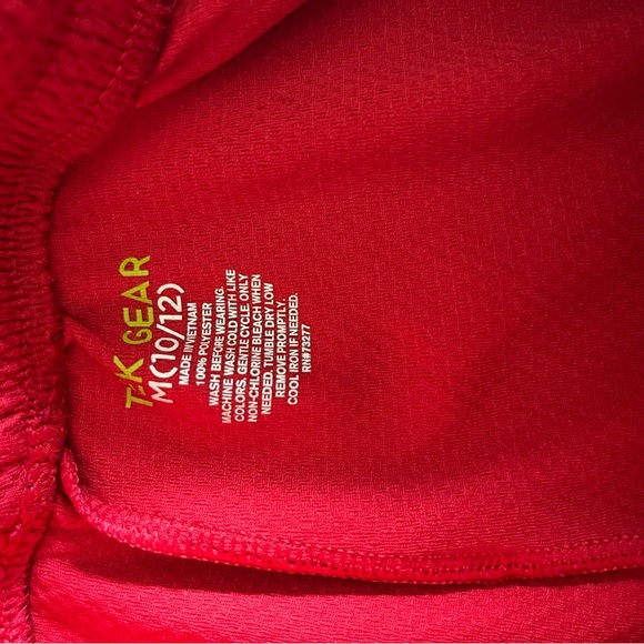 Boys shorts are red with black stripe size 10/12 Tek Gear - Picture 3 of 3